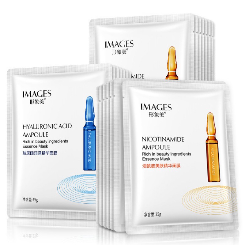 Download 10pcs Images Women S Ampoule Masks Hyaluronic Acid Nicotinamide Hydrating Moisturizing Masks 100 Original Shopee Singapore Yellowimages Mockups