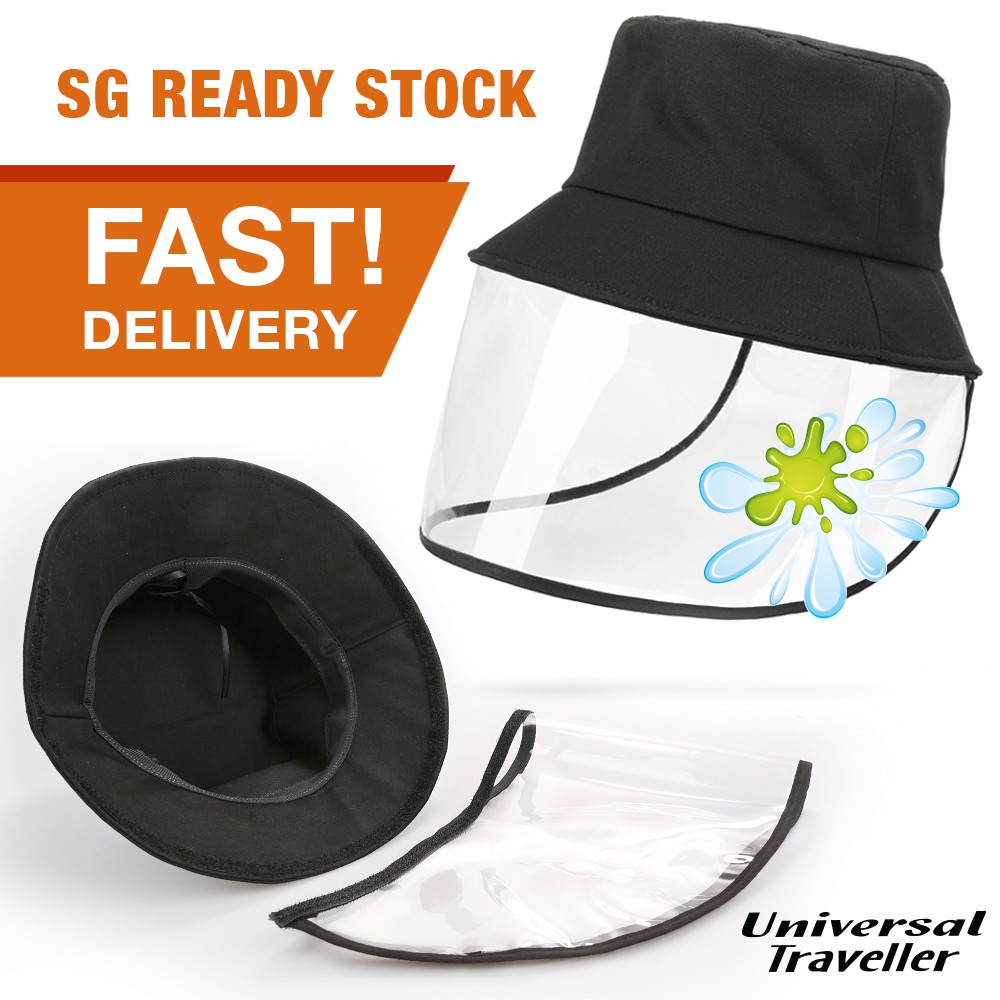 Trendy Bucket Hat with Detachable Face Protective Visor Shield Shopee