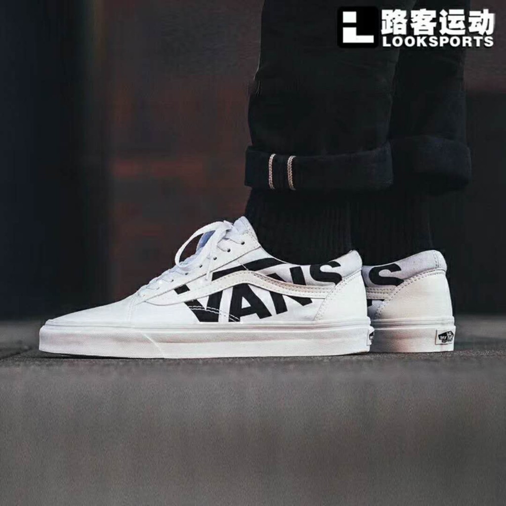 vans ua old skool black white