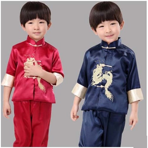 Boy Cny Cheongsam Top Pant Set 男童唐装 Kid Chinese New Year Traditional Clothing Shopee Singapore