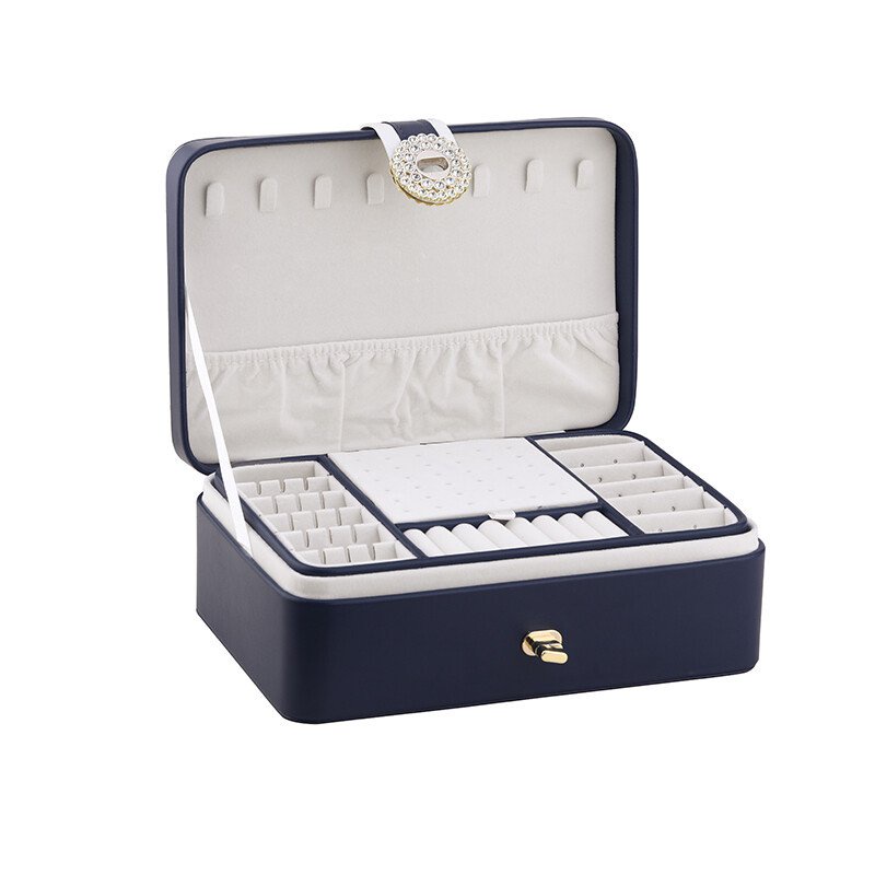 NEWRomon Cartier Jewellery Box Multi-Layer Large Capacity Exquisite Portable Storage Box Earring Ring Female Accessorie