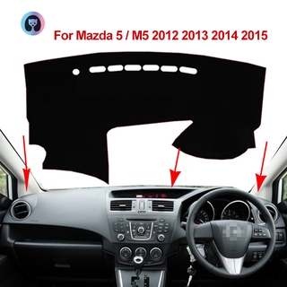 For Mazda 5 / M5 2012 2013 2014 2015 RHD Car Accessories Sun Protection Car dashboard covers mat Anti-Slip Mat Dashboard Cover Pad Sunshade Dashmat Polyester Black Flannel Leather material