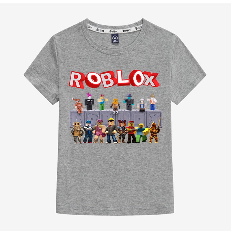 Roblox Kids Boys Short Sleeve T Shirt Cartoon Summer Printed Tee Shirts Cotton Baby Children Casual Tops Shopee Singapore - roblox thor shirt