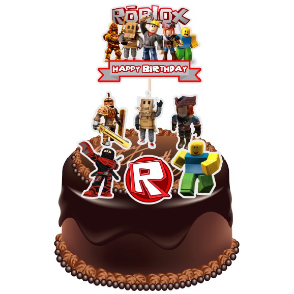 Roblox Cake Topper Set Laminated Shopee Singapore - roblox cake topper singapore