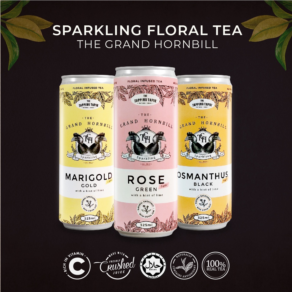 The Tapping Tapir Grand Hornbill Carbonated Soda Drink Floral Tea ...