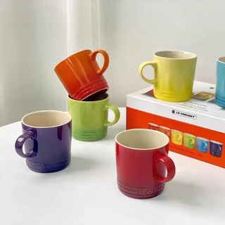 350ML French Le Creuset Mug Morandi Color Mug Murah  Stoneware Rainbow Mug Tea Cup Colorful Breakfast Maker Macarone Water Cup Milk Coffee Couple Cup #2
