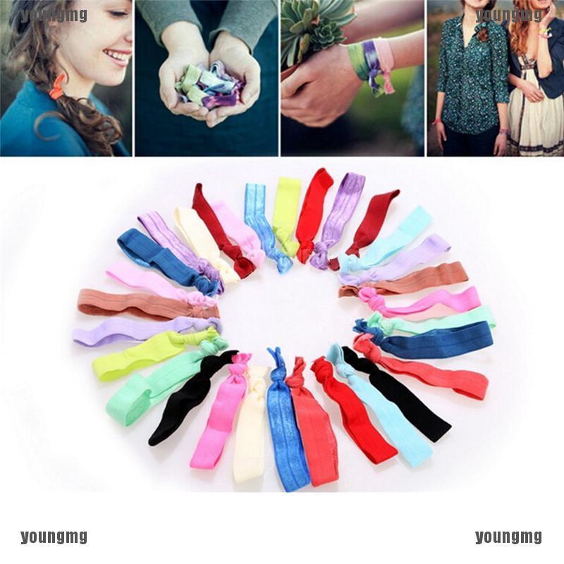 Youngmg 30pcs Girl Charm Elastic Hair Ties Rubber Band Knotted