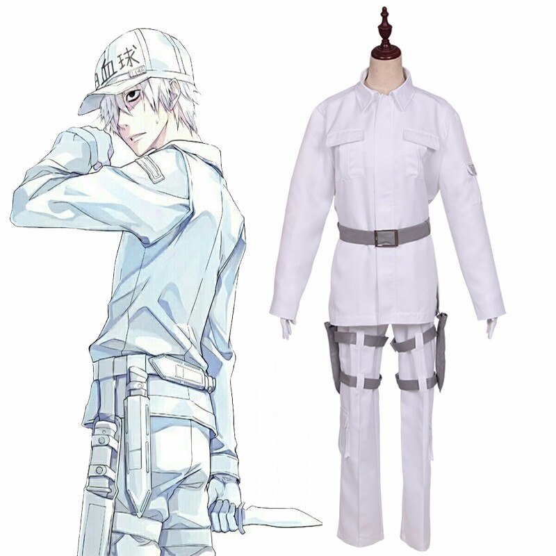 Cells At Work White Blood Cell Hataraku Saibou Cosplay Costume Leukocyte U 1146 Full Set Uniforms Halloween Daily Outfit Shopee Singapore