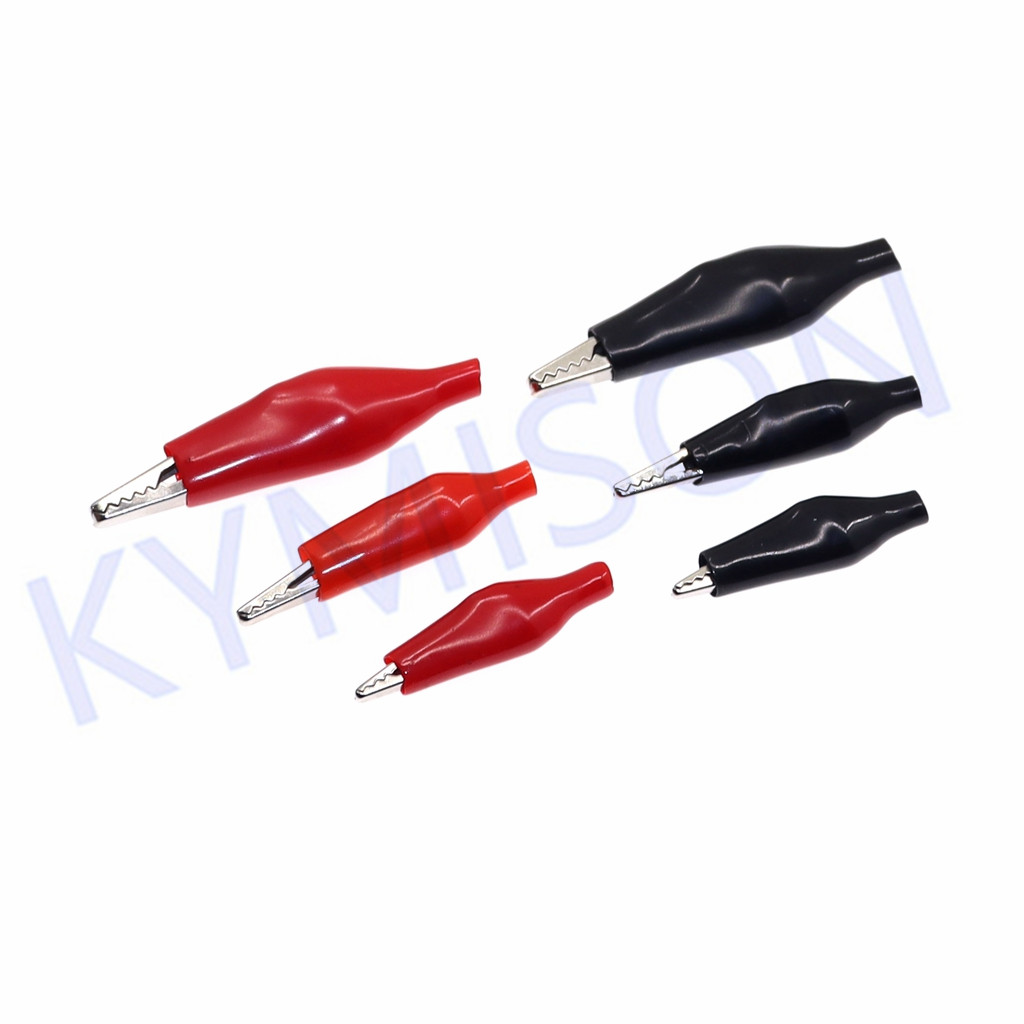 10x Alligator Clip Terminal Test Electrical Battery Crocodile Clamp Red Black HG 