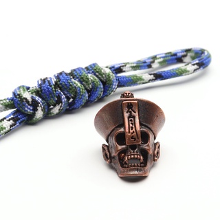 Cnedc Raw Copper Skull Pendant Keychain DIY Brass Beads #0