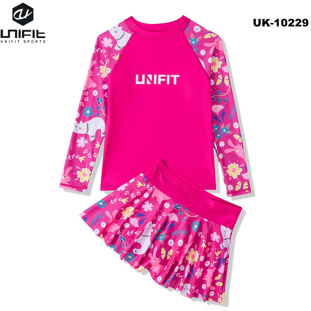 UNIFIT Kids Rush Guard Terno Swiiming Attire Girls UK-10229