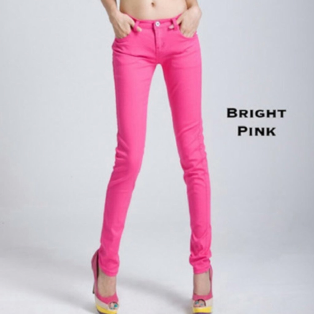 hot pink skinny jeans