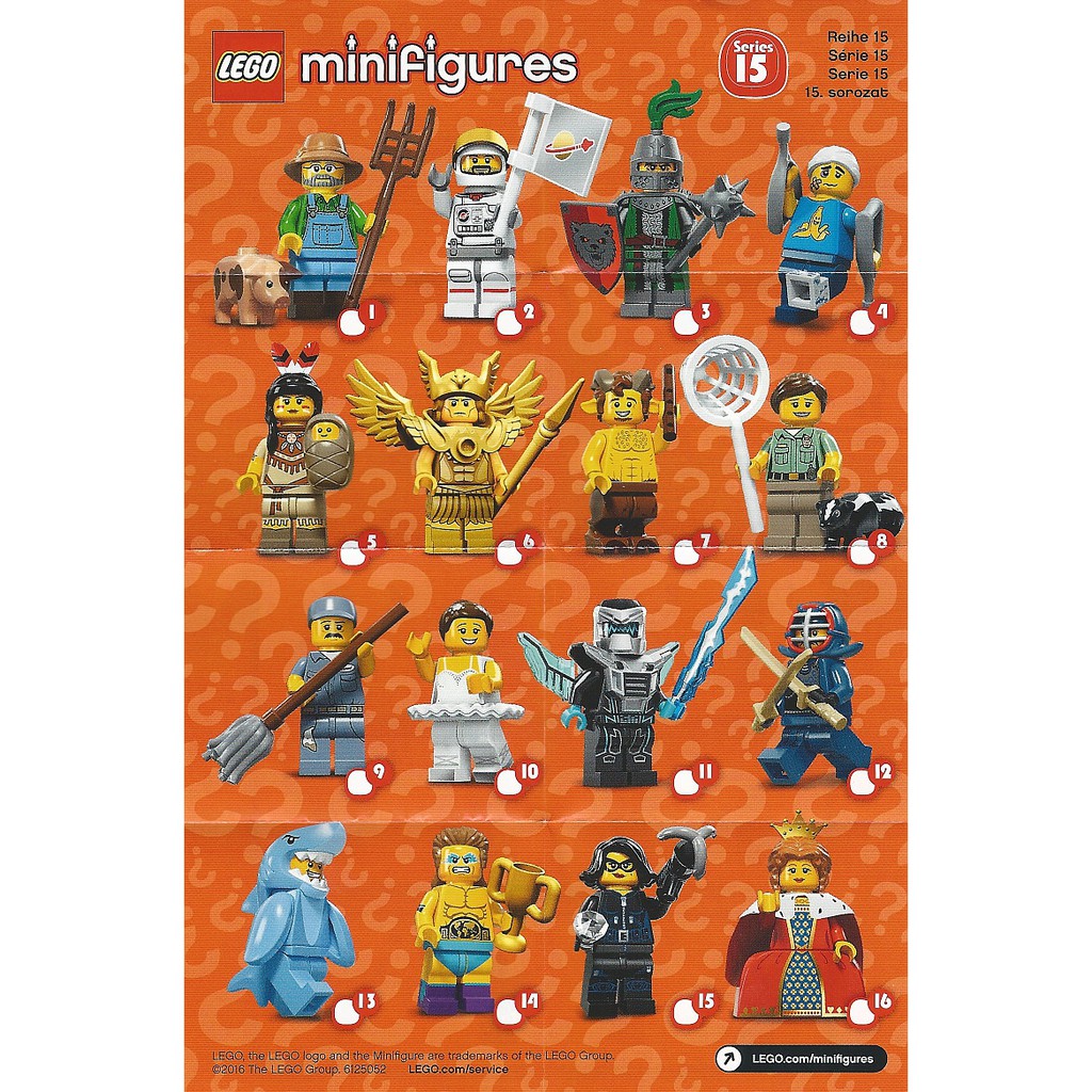 Lego Series 15 Complete Of 16 Unique Minifigures Shopee Singapore