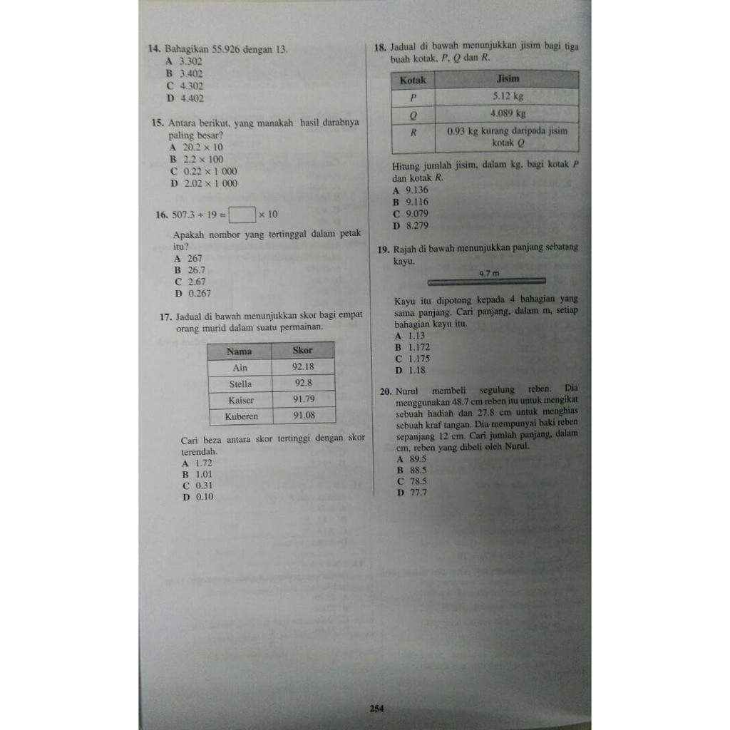 Revision Smart Material Upsr Kssr 4 5 6 Sasbadi Shopee Singapore