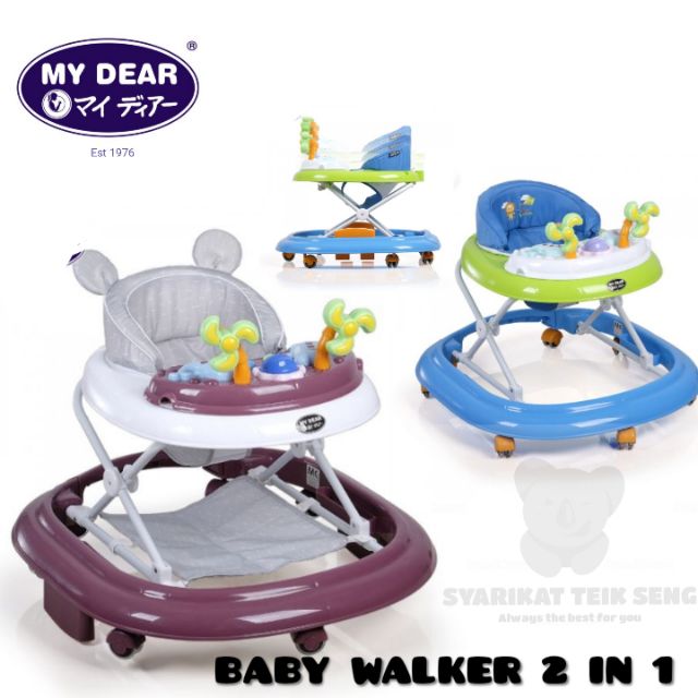 My Dear 043 Latest 2 In 1 Baby Walker Shopee Singapore