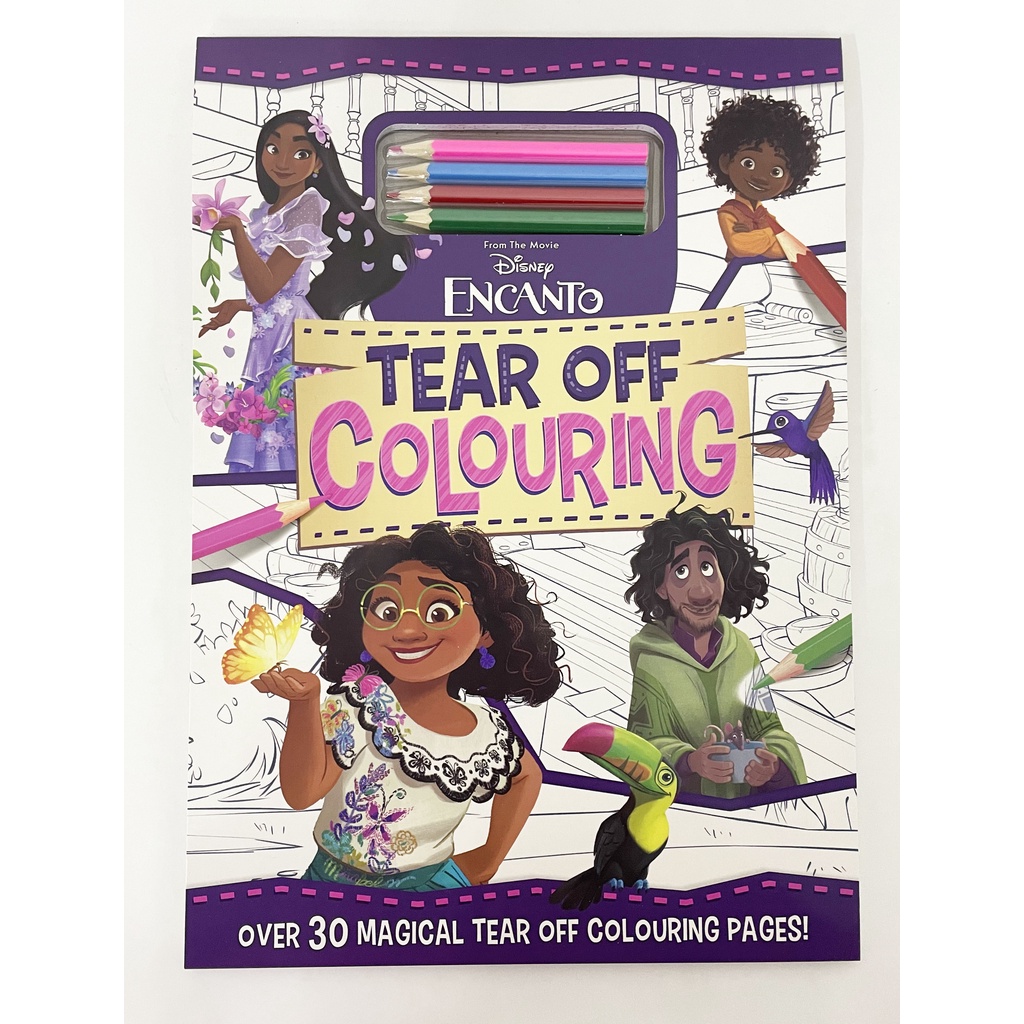 Disney Encanto Tear Off Colouring Book For Kids With Colour Pencils |  Shopee Singapore