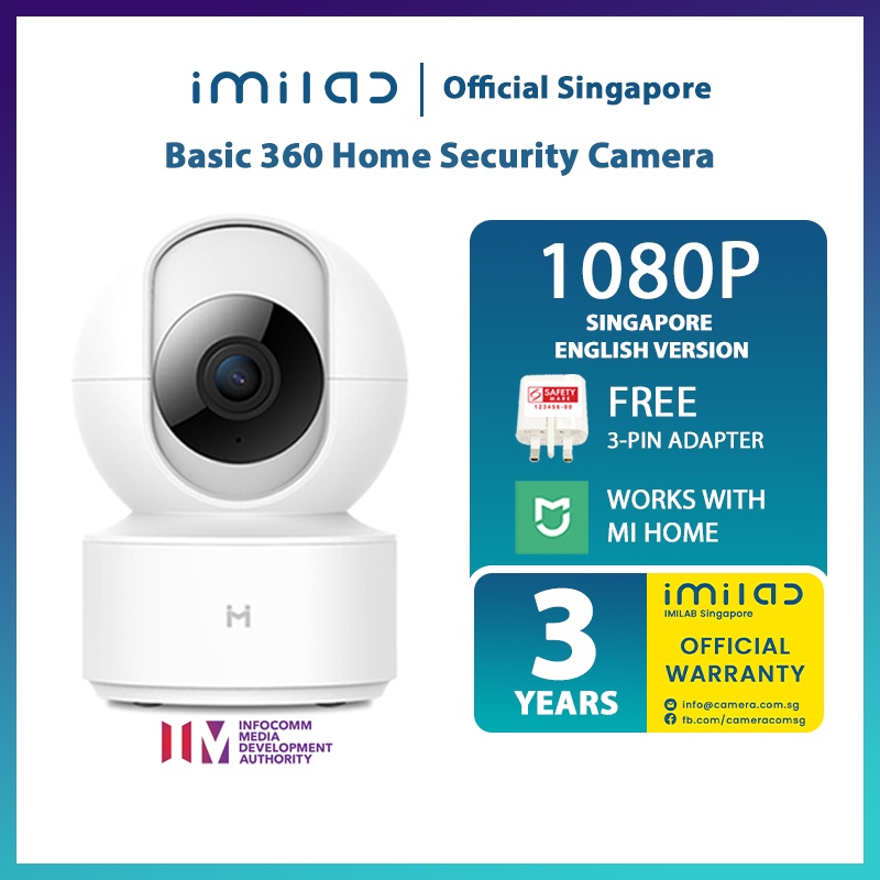[OFFICIAL SG 3 YEAR Warranty ] IMILAB 1080P 360 Basic Home CCTV IP Security Camera Wifi NightVision Motion Tracking