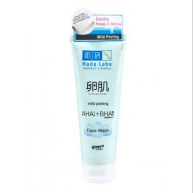 hada labo mild peeling face wash