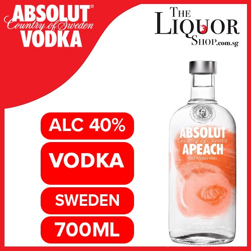 Absolut Apeach Vodka 700ml Shopee Singapore