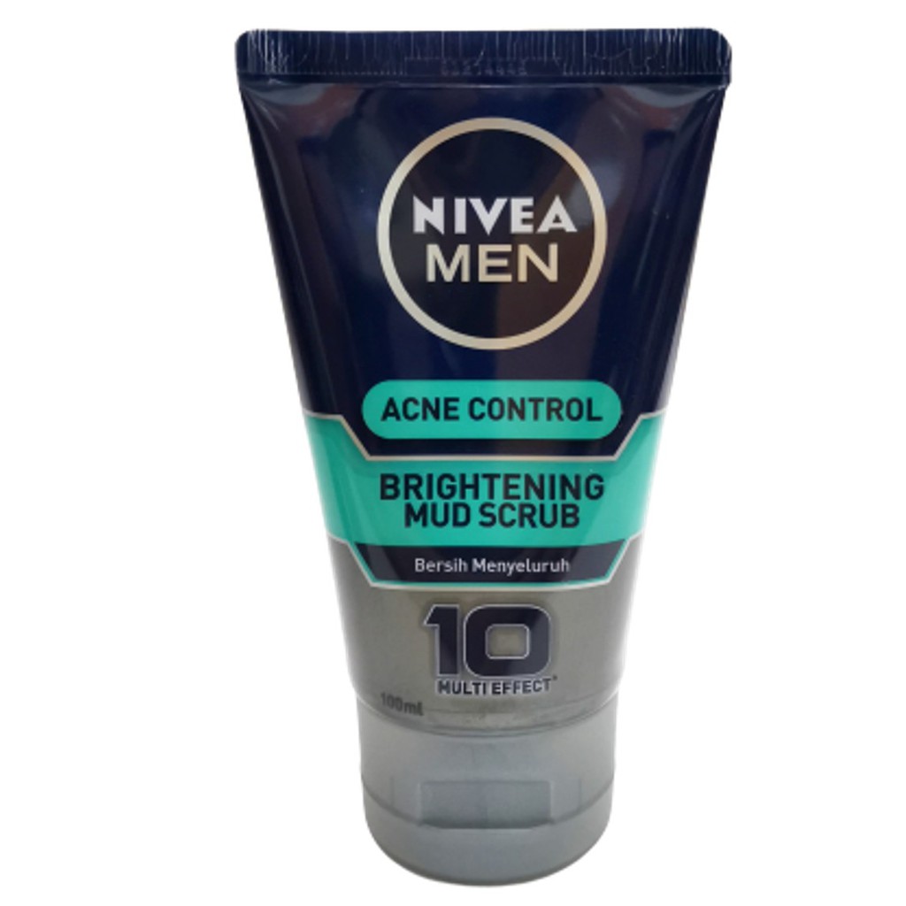 nivea men acne control brightening mud scrub