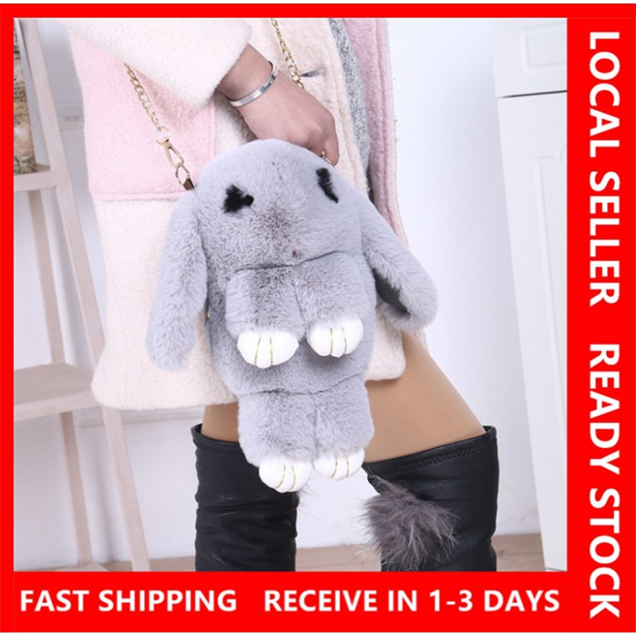 rabbit fluffy crossbody bag