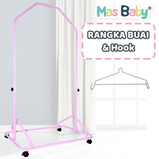 Mas Baby Spring Cot Full Set Cradle Stand Frame Baby Sarong Buai Buaian Besi Baby Spring Sarong Buayan Bayi 摇篮铁架布 Shopee Singapore