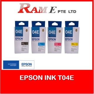 [ORIGINAL] Epson Ink T04E 04E / C13T04E190 Black / C13T04E290 Cyan / C13T04E390 Magenta / C13T04E490 Yellow