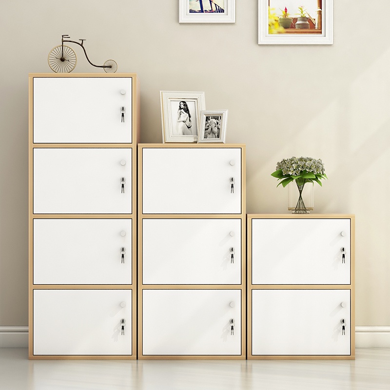 Nordic Style Blue/Brown/Blue White/Wood White Cabinet