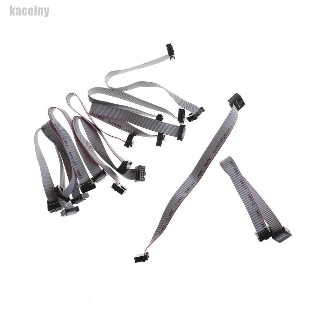 Acn New 10pcs 10pin 2 54mm Idc Flat Ribbon Cable Wire For Atmel Avr Isp Jtag Download Kl Shopee Singapore
