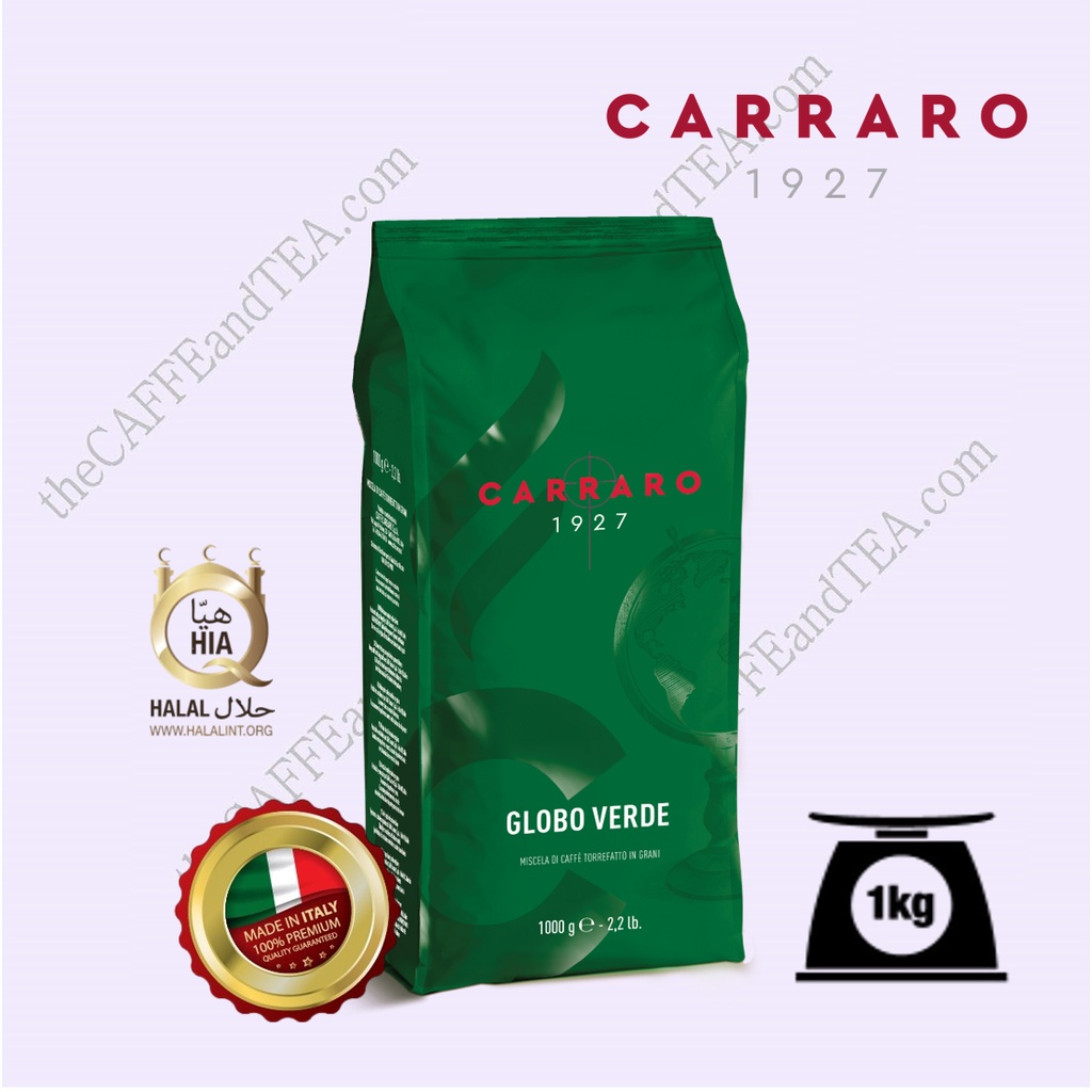 CARRARO 1927 - GLOBO VERDE ITALIAN COFFEE BEANS (1Kg/Pkt) | Shopee ...