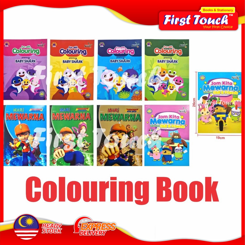 B5 Size Colouring Book Pinkfong Baby Shark Boboiboy Didi Friends Shopee Singapore