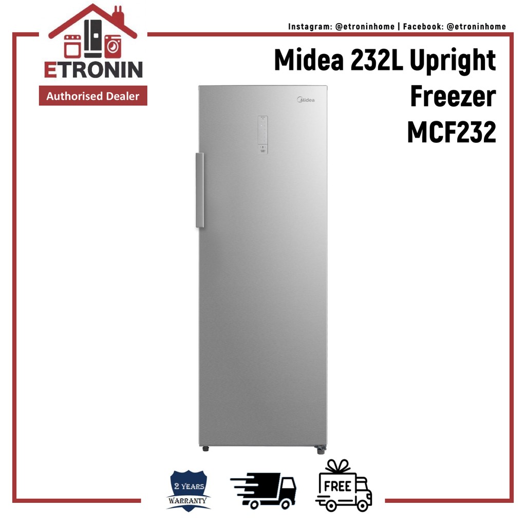 Midea 232L Upright Freezer MCF232 Shopee Singapore