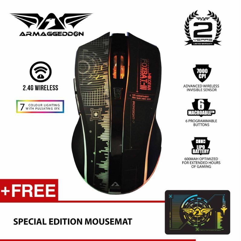 Armaggeddon Mikoyan FoxbatIII Rechargeable Wireless Gaming Mouse