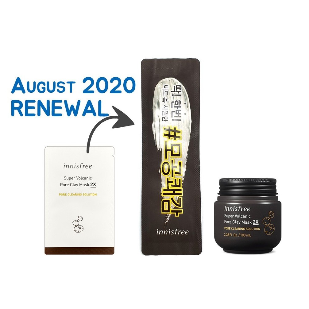 Innisfree Super Volcanic Pore Clay Mask 2x Pore Clearing Solution 3ml Shopee Singapore