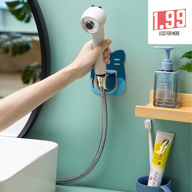 Shower Head Holder Multifunctional Universal Adjustable with Adhesive
