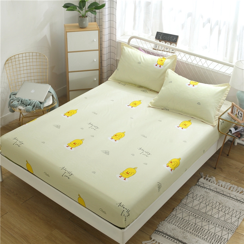 Single/Queen Size/CADAR TILAM/Fitted Bedsheet With Rubber Bedding Set