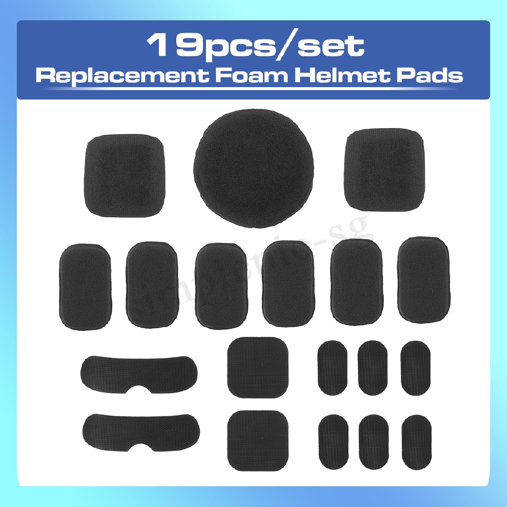 19Pcs//Set Tactical Military Safety EVA pads Helmet Accessories Protective Pads