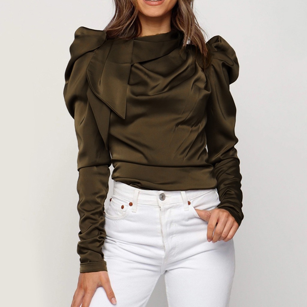 ruffle bow blouse