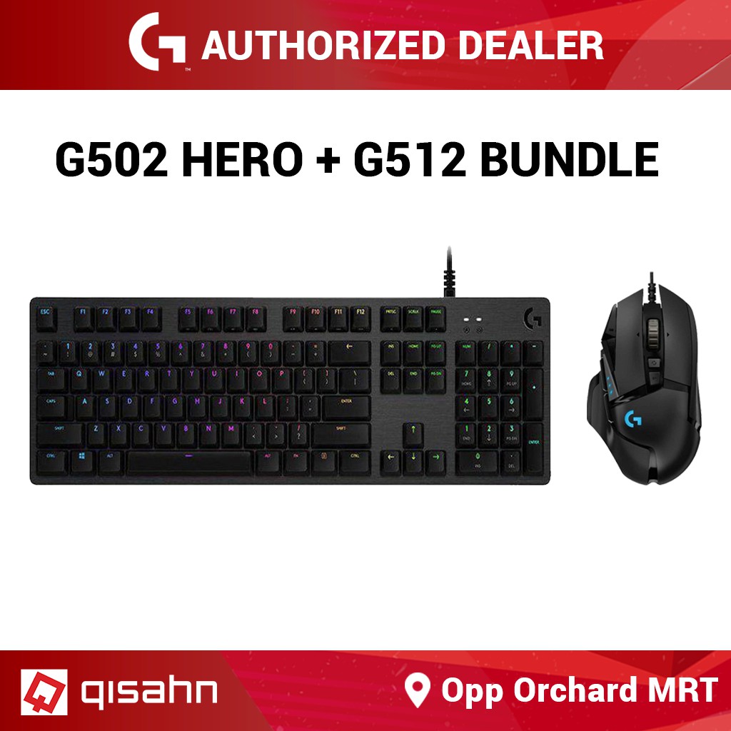 Logitech G502 Hero High Performance Mouse + G512 Carbon RGB Mechanical