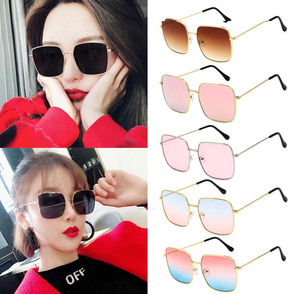 square metal frame sunglasses