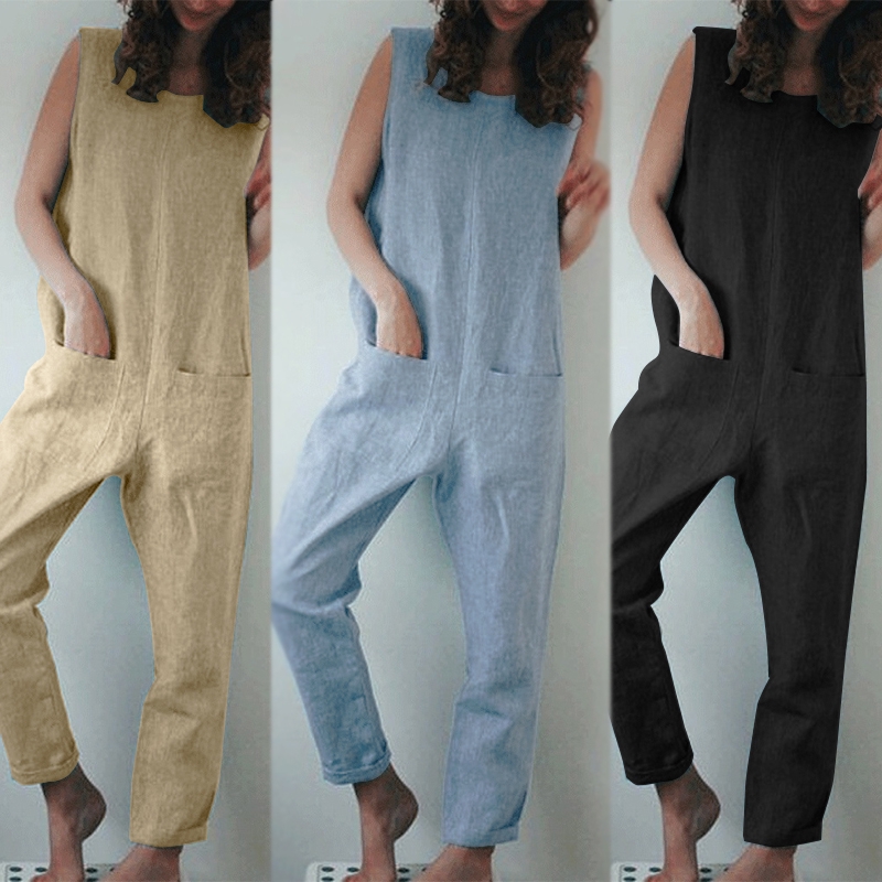 plus size cotton jumpsuit