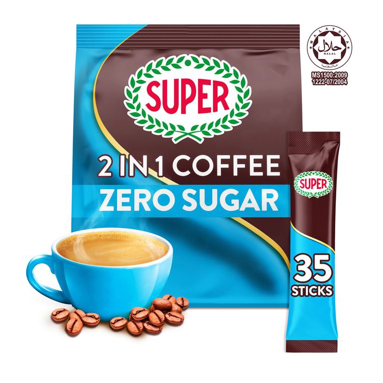 SUPER Zero Sugar Added 2in1 Coffee 12g x 35 Sticks Shopee Singapore