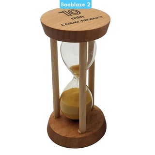 [YYDS] 10Minute Wooden Frame Sand Egg Timer Hourglass Kitchen Cooking Sand Timer Yellow #0