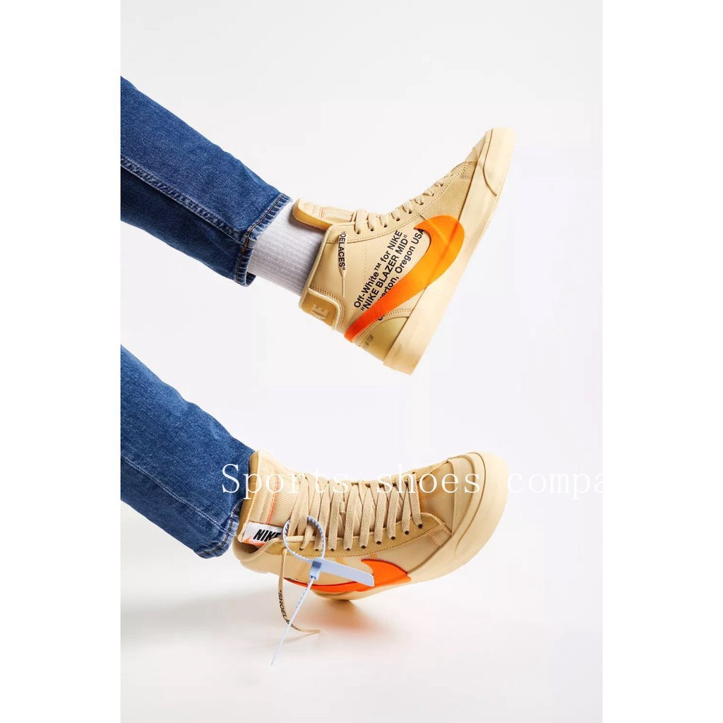 nike off white blazer orange