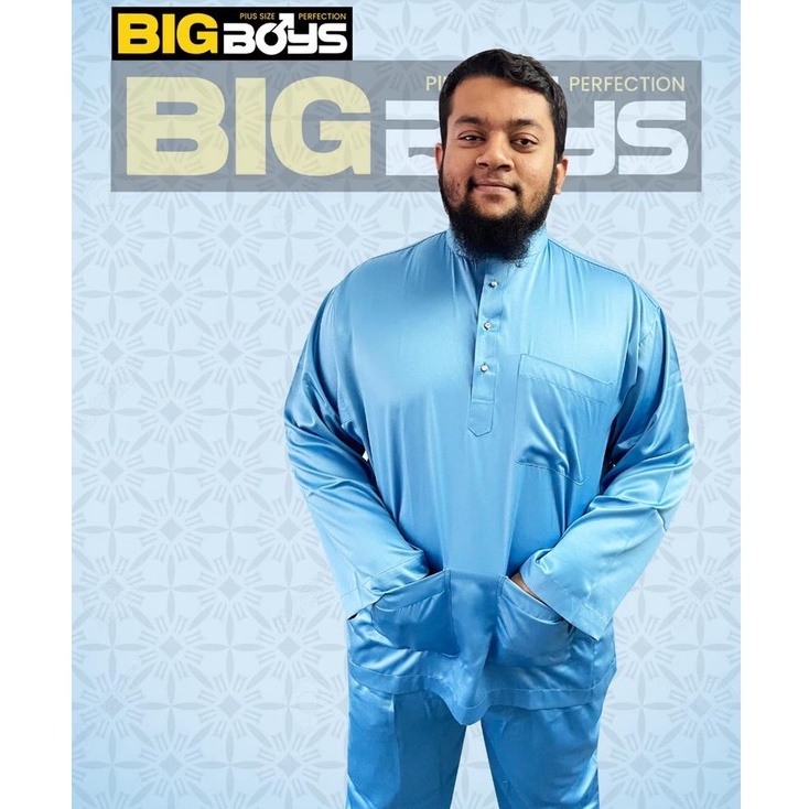 PLUS SIZE BAJU MELAYU | SAIZ BESAR | BLUSH BLUE BMBB-6 | SIZE [2XL-9XL ...