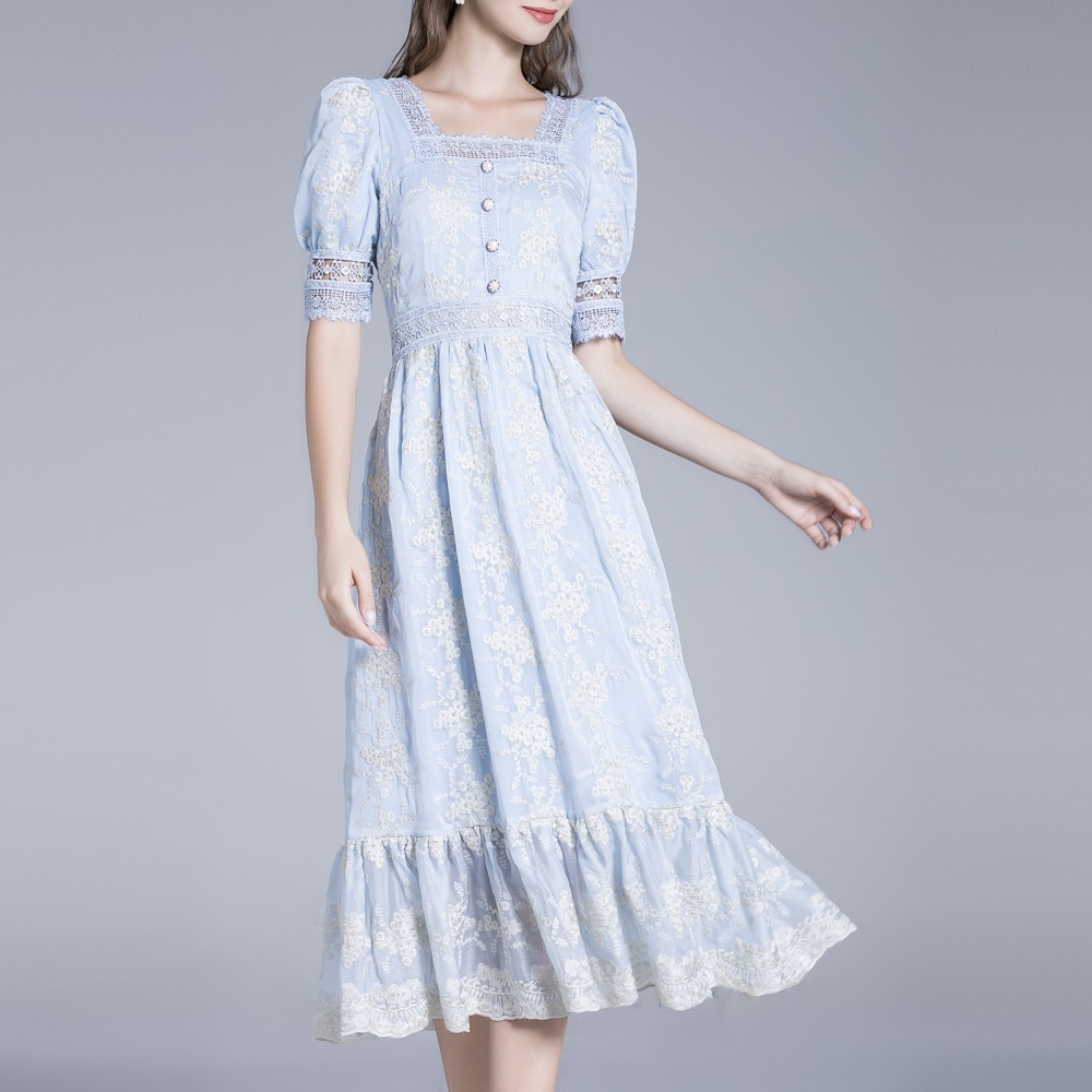 blue lace summer dress