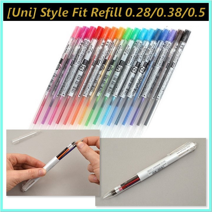 11 Colors Choose 5 Uni-Ball Style Fit 0.38mm UMR-109-38 Roller Ball Pen Refill 