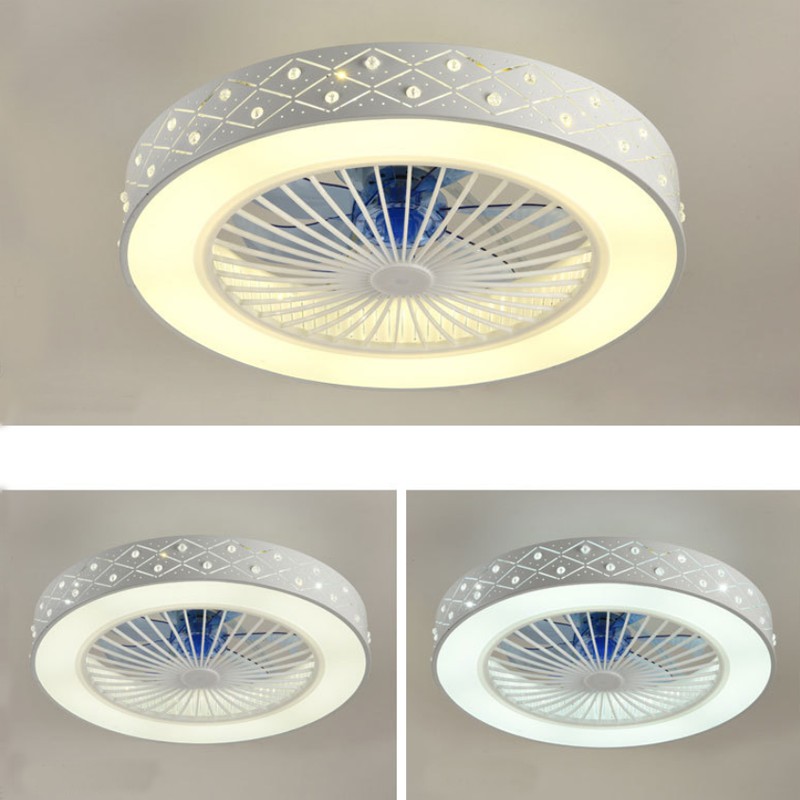 Ceiling Fan 3 Colors Led Light Super, Circular Ceiling Fan