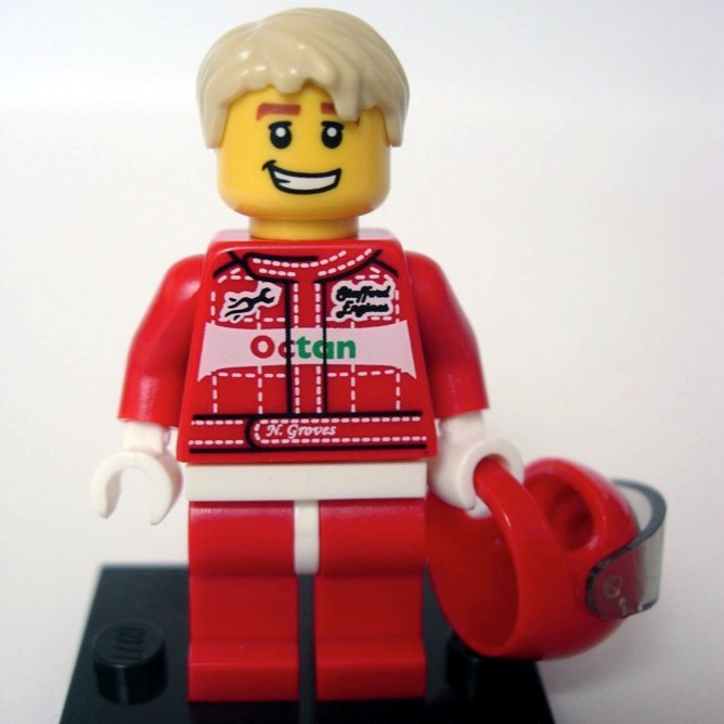 LEGO-MINIFIGURES SERIES 1,2 3 X 1 HEAD FOR THE RACE CAR DRIVER  SERIES 3  PARTS