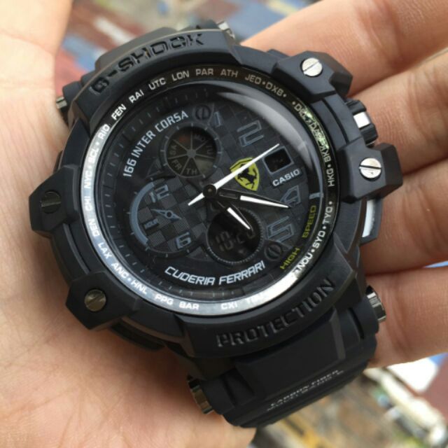 g shock with ferrari logo